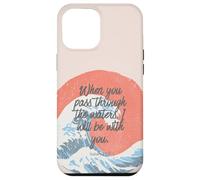 Isaiah 43 2 Verset biblique océan Vintage Foi chrétienne Coque pour iPhone 12 Pro Max