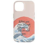 Isaiah 43 2 Verset biblique océan Vintage Foi chrétienne Coque pour iPhone 14