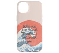 Isaiah 43 2 Verset biblique océan Vintage Foi chrétienne Coque pour iPhone 14 Plus