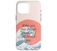 Isaiah 43 2 Verset biblique océan Vintage Foi chrétienne Coque pour iPhone 16 Pro Max