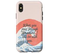 Isaiah 43 2 Verset biblique océan Vintage Foi chrétienne Coque pour iPhone X/XS