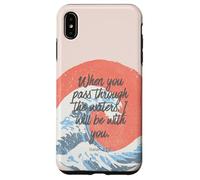 Isaiah 43 2 Verset biblique océan Vintage Foi chrétienne Coque pour iPhone XS Max