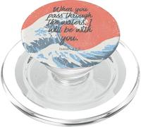 Isaiah 43 2 Verset biblique océan Vintage Foi chrétienne PopSockets PopGrip pour MagSafe