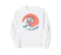 Isaiah 43 2 Verset biblique océan Vintage Foi chrétienne Sweatshirt