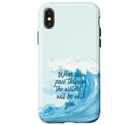 Isaiah 43 2 Verset biblique Ocean Wave Religieuse Foi chrétienne Coque pour iPhone X/XS
