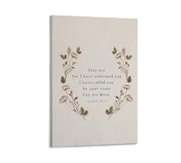 Isaiah 43 Fear Not For I Have Bible - Impression sur toile pour salon, chambre à coucher, salle de bain, bureau - 30 x 45 cm