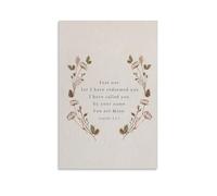 Isaiah 43 Fear Not For I Have Bible - Impression sur toile pour salon, chambre à coucher, salle de bain, bureau - 40 x 60 cm