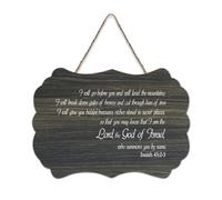 Isaiah 45:2 3 I Will Break Down Gates Cut Through Bars, I Will Give You Hidden Treasures Panneau de bienvenue en bois rustique pour porte d'entrée, porche, mur, école, salle de classe, club de café