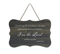 Isaiah 45:6 from The Rising of The Rising of The Place of Its Setting People May Know There Is None Bes Panneau en bois rustique Décoration murale en bois 15,2 x 25,4 cm