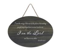 Isaiah 45:6 from The Rising of The Rising of The Place of Its Setting People May Know There Is None Bes Panneau en bois rustique Décoration murale en bois 15,2 x 25,4 cm