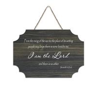Isaiah 45:6 from The Rising of the Sun to The Place of Its Setting People May Know There Is None Bes Panneau en bois 15,2 x 25,4 cm Décoration murale en bois pour porte d'entrée, salon, cuisine