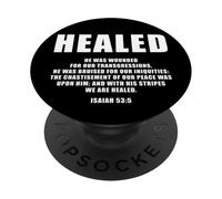 Isaiah 53:5 Bible Verse Promise of Healing and Health Faith PopSockets PopGrip Adhésif