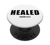 Isaiah 53:5 Bible Verse Promise of Healing and Health Faith PopSockets PopGrip Adhésif