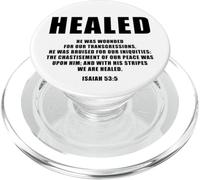 Isaiah 53:5 Bible Verse Promise of Healing and Health Faith PopSockets PopGrip pour MagSafe