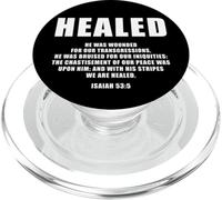 Isaiah 53:5 Bible Verse Promise of Healing and Health Faith PopSockets PopGrip pour MagSafe