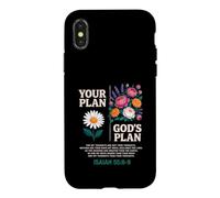 Isaiah 55 8 9 Verse de la Bible Dieu Plan Christ Religieux Floral Coque pour iPhone X/XS