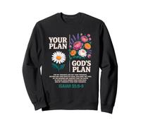 Isaiah 55 8 9 Verse de la Bible Dieu Plan Christ Religieux Floral Sweatshirt