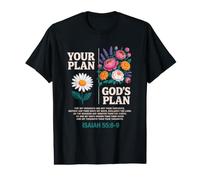 Isaiah 55 8 9 Verse de la Bible Dieu Plan Christ Religieux Floral T-Shirt Graphique avec Valeur