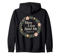 Isaiah 6:8 Here I Am Send Me Verse de la Bible Femmes - Christian Sweat à Capuche