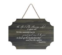 Isaiah 61:1 Panneau mural rustique à suspendre avec inscription « The Spirit of The Sovereign Lord Is on Me He Has Anointed Me to Preach Good News to The Wood » - 15,2 x 25,4 cm