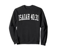 Isaie 40:31 Verse biblique Style collégial chrétien Détresse Sweatshirt