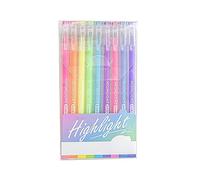 ISAKEN 9 Pièces Stylos Gel 0,5 Stylos de Couleur Stylos Gel Paillettes Stylos Gel à Pointe Fine Stylo d'écriture Stylo à Bille pour Fournitures Scolaires, Fournitures de Bureau, étudiants