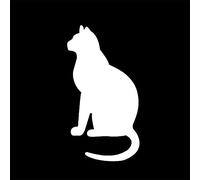ISAKEN Autocollant Sticker Tête de Chat Noir Voiture, Autocollants Corps Animal Chat Réfléchissant Autocollants de fenêtre de Voiture réfléchissants Decoration Stickers Autocollants Motos