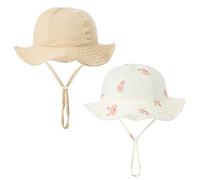 ISAKEN Bébé Chapeau de Soleil Fille Garçon Chapeau de Cou Protection Enfants Chapeaux de Seau Respirant Bébé Fille Chapeau de Plage Chapeau d'été Chapeau de Soleil Bob Réglable pour Bébé