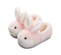 ISAKEN Chaussons Enfant Garçon Fille Chausson Lapin Peluche Souple Hiver Pantoufle d'intérieur Chaude et Antidérapante pour bébé Maison Chaussure Accueil Slippers Anti-dérapan Pantoufle