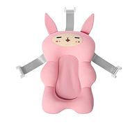 ISAKEN Coussin de bain pour bébé - Pliable - Antidérapant - En maille - Flottant - Doux - Pour nouveau-né - Rose