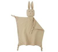 ISAKEN Doudou bébé, doudou câlin en mousseline en coton avec peluche lapin, couverture douce pour nouveau-nés et jeunes enfants, cadeau de naissance pour garçon et fille