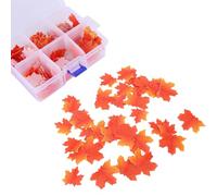 ISAKEN Feuille d'érable comestible en papier gaufré pour décoration de gâteau,Comestible en Papier Gaufré,Décoration de Gâteau en Papier de Gaufrette de Feuilles D'érable pour Fête