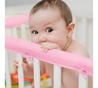 ISAKEN Housse de clôture de berceau, housse souple pour lit bébé, housse de rail anti-morsure protection des dents pour bébé enfants