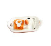 ISAKEN Jouets de Miniatures Alimentaires Boissons, Dinette Enfant Mini Pain Oeufs et Boisson Jouet Aliment Cuisine, Chef Cuisine Aliment Enfants Faire Semblant de Jouer Dinette Jeu d'Imitation