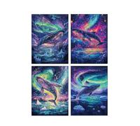 ISAKEN Lot de 4 tableaux à gratter en papier - Cadeau cool pour enfants - Pour adultes - Arc-en-ciel - Papier à gratter pour adultes - Pour projets de bricolage