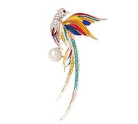 ISAKEN Phoenix Broche vintage en forme de goutte d'huile peinte en émail Broche Alliage Phoenix Pin Émail Animal Revers Stylo pour accessoires vintage en alliage pour femmes filles Cadeau souvenir,