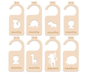 ISAKEN Séparateurs de penderie pour bébé, 8 organisateurs/séparateurs de penderie Diviseurs de Placard Bébé, Garde-Robe pour bébé séparateurs Bébé Diviseurs de Taille Ceintre Enfant