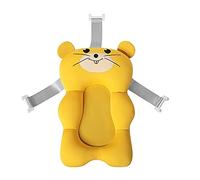 ISAKEN Tapis de bain pour bébé - Coussin de bain pour nouveau-né - Antidérapant - Avec ceinture de sécurité réglable - Pour bébé de 0 à 12 mois