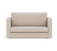 Bestmobilier - Isana - Canapé 2 Places Convertible déplimousse avec accoudoirs incurvés en Tissu, Beige