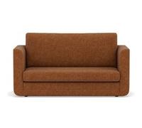 Bestmobilier - Isana - Canapé 2 Places Convertible déplimousse avec accoudoirs incurvés en Tissu, Terracotta