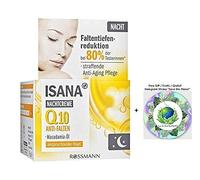ISANA Crème de nuit anti-rides Q10 - Soin raffermissant anti-âge - Avec huile de macadamia - 50 ml