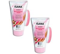 ISANA Lot de 2 crèmes dépilatoires de douche 150 ml avec éponge