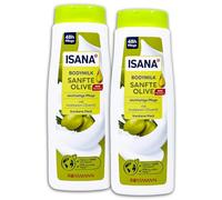 ISANA Lot de 2 Lits corporels Doux Olive 2 x 400 ml