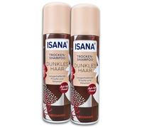 ISANA Lot de 2 shampoings secs pour cheveux foncés 2 x 200 ml
