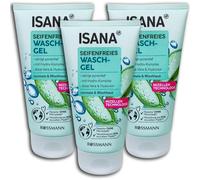 ISANA Lot de 3 flacons de gel nettoyant sans savon 3 x 150 ml