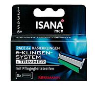 ISANA Men Pace 6+ Lot de 8 lames de rasoir