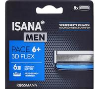 ISANA Men Pace 6+ Lot de 8 lames de rasoir à 6 lames pour tondeuse