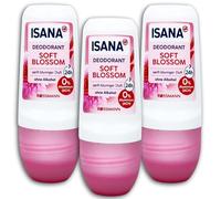 TOPDeal ISANA Soft Blossom Lot de 3 déodorants roll-on 50 ml