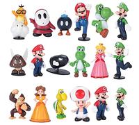Isaneihas Lot de 18 figurines Mario - Figurines Mario et Luigi Yoshi (5,1 cm)