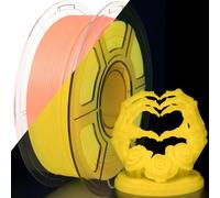 iSANMATE PETG Colorer Glow in the Dark Filament 1.75mm, Bobine de 1KG Glow Filament pour Imprimante 3D, Précision Dimensionnelle +/- 0,03 mm, Phosphorescent Orange
